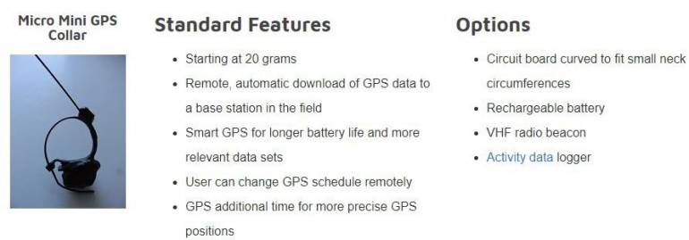Micro Mini GPS Collar